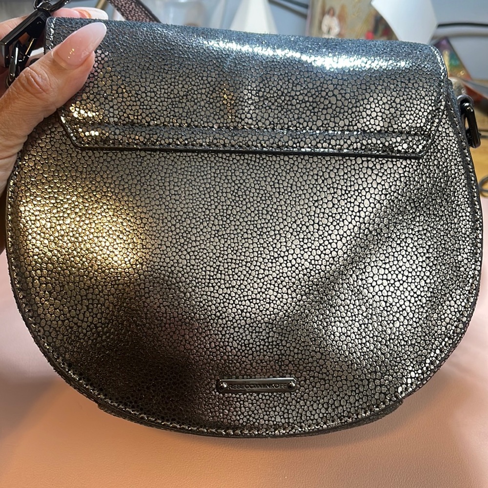 Brand new small Astor gunmetal Rebecca Minkoff leather